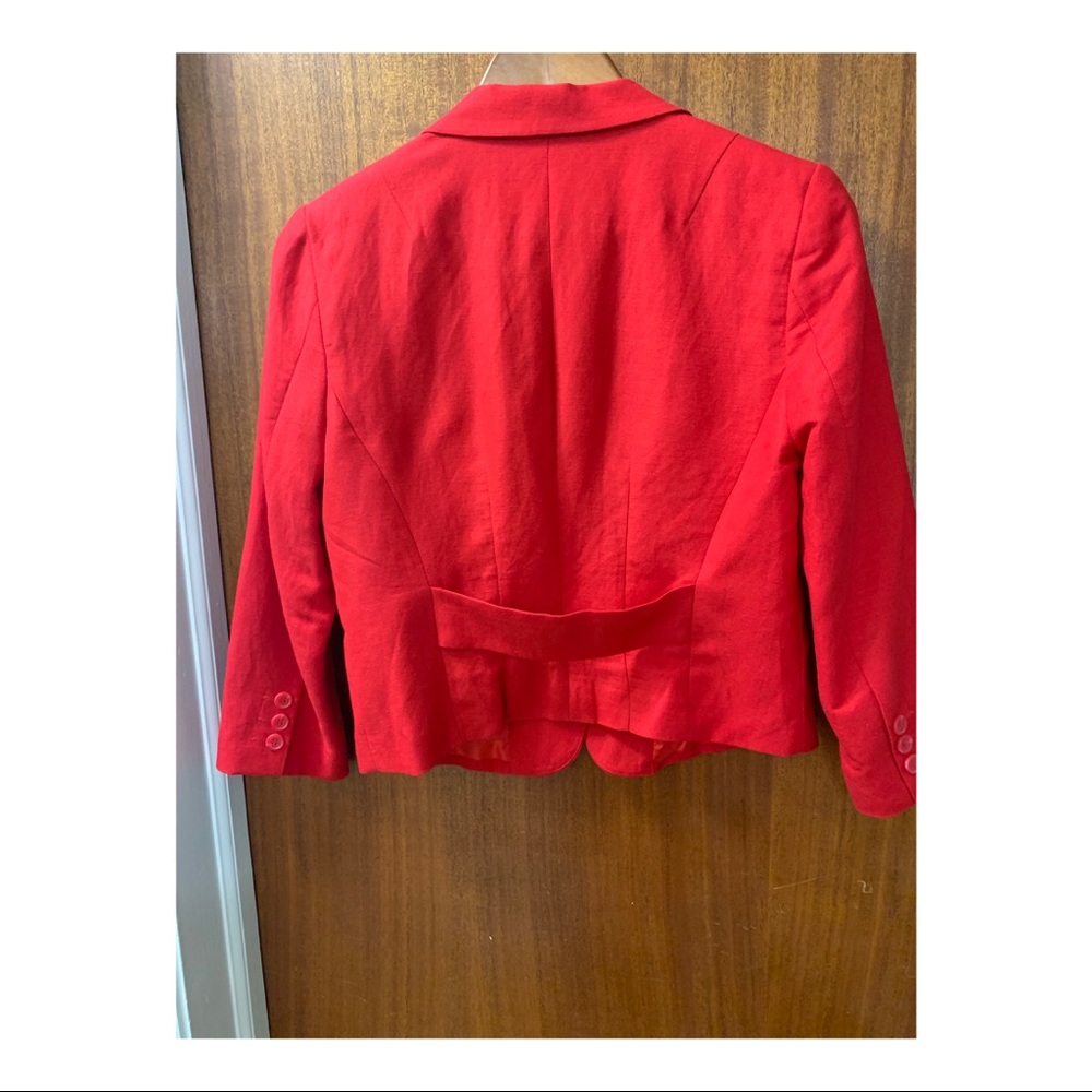 Red Linen Blazer - Picture 4 of 4